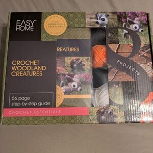 Crochet Woodland Creatures Kit - Black, Orange, White